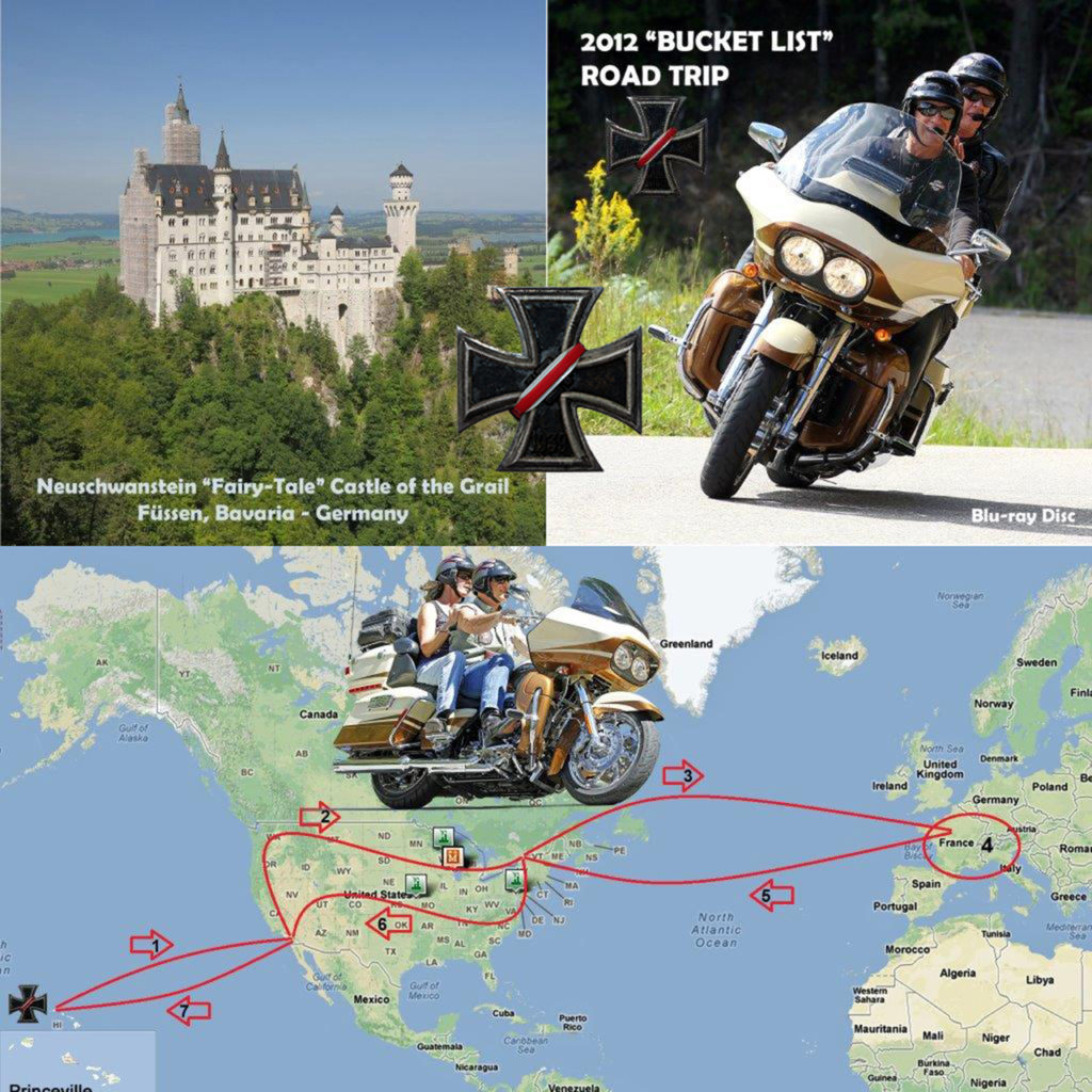 2012 Bucket List Motorcycle Road trip on our 2011 Harley-Davidson Road Glide CVO