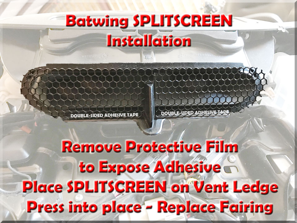 Batwing SPLITSCREEN Installation - Vent shown with Batwing Fairing removed