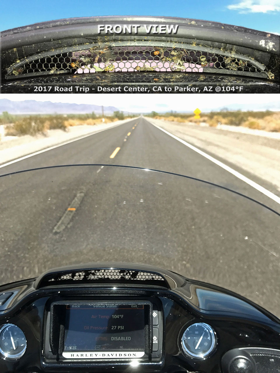 The ROAD GLIDE Center Vent Screen is the centerpiece of our Triple SPLITSCREENS package
